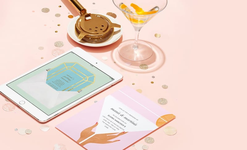 bridebook.co.uk wedding invitations by paperless post on ipad