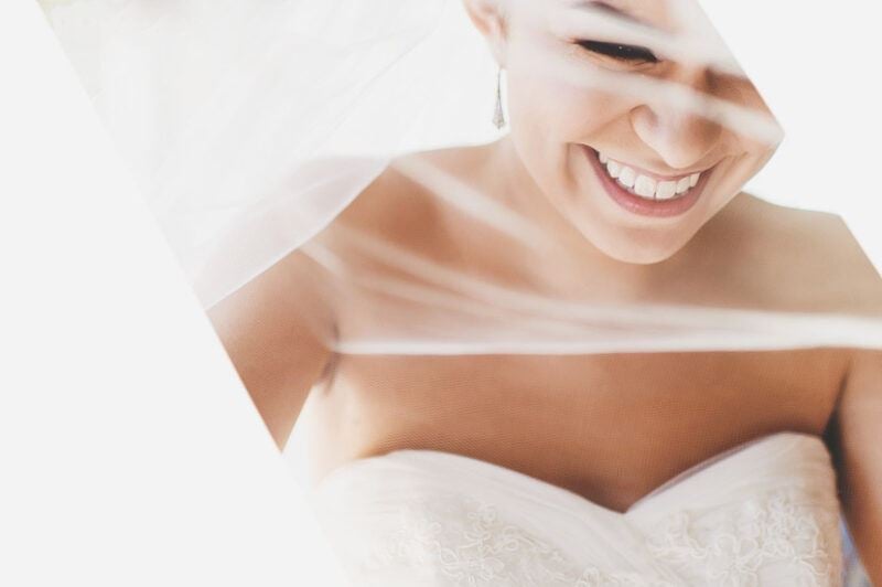 www.bridebook.co.uk bride smiling under her veil