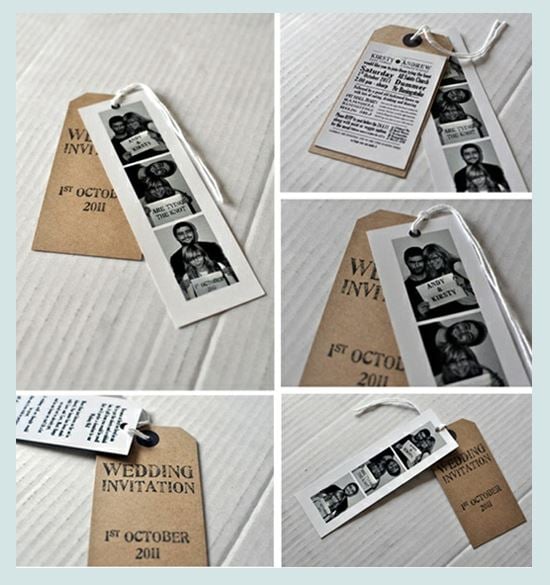 Bridebook.co.uk- photobooth photos save the date