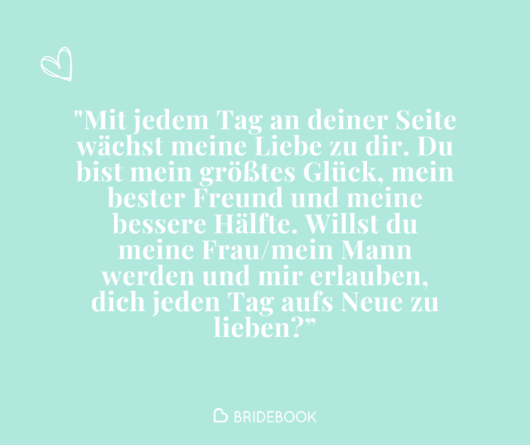 Heiratsantrags-Text klassisch und romantisch - Inspiration