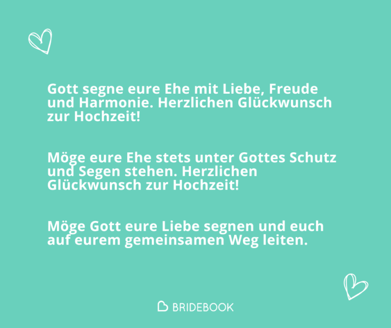 Religiöse Hochzeitsglückwünsche - Ideen