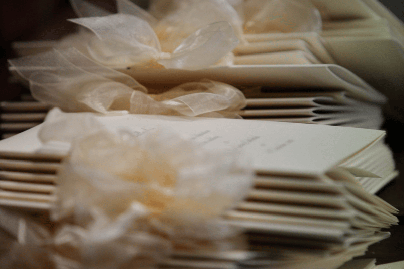 Livrets de messe pour un mariage