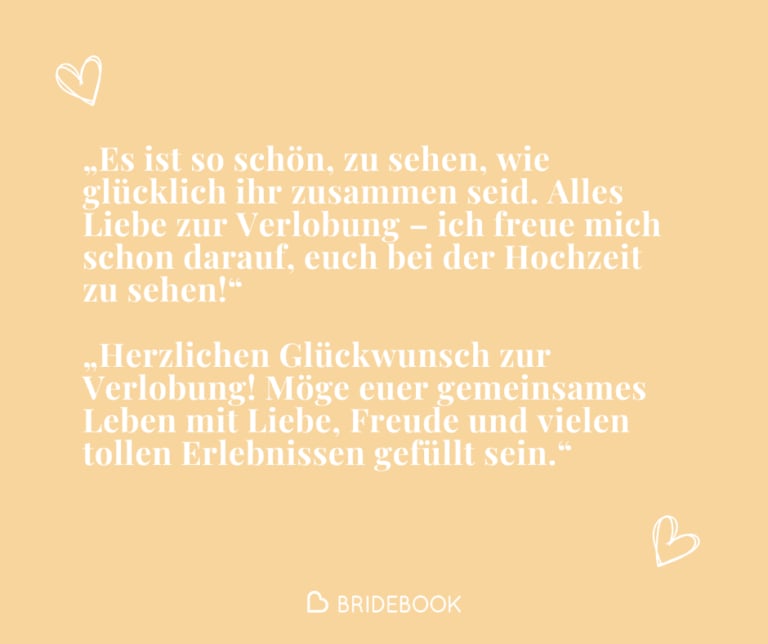 Glückwünsche zur Verlobung  - Ideen für Verwandte