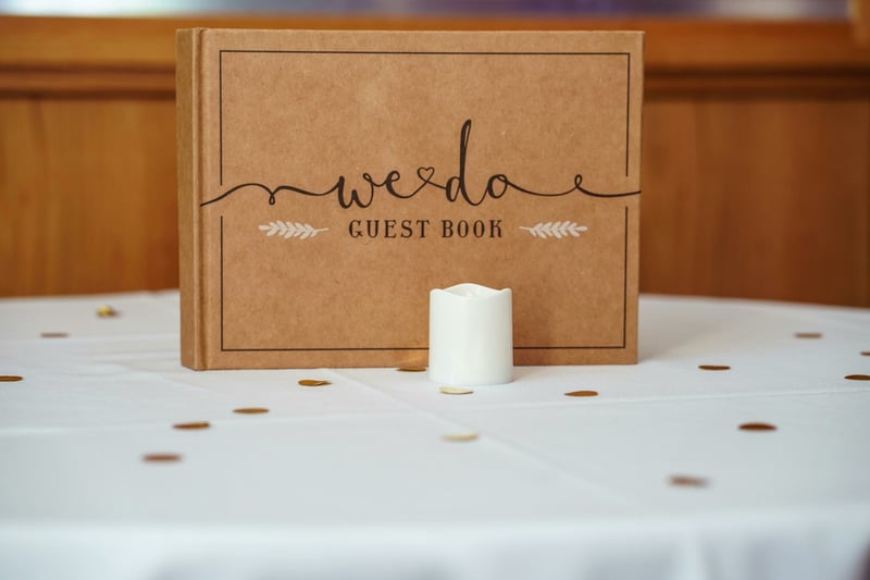 Guest Book We Do with a candle