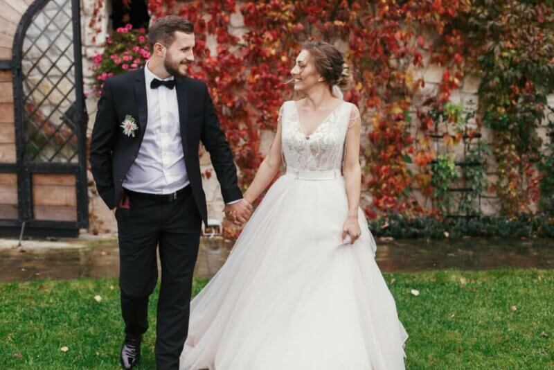 Groom and bride