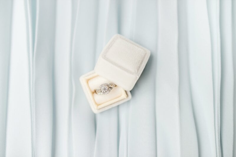 Engagement ring in a box