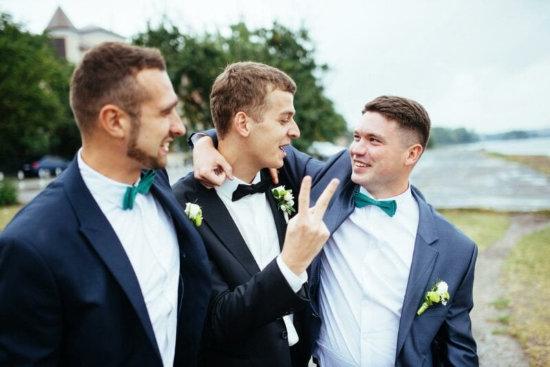 Groom and ushers