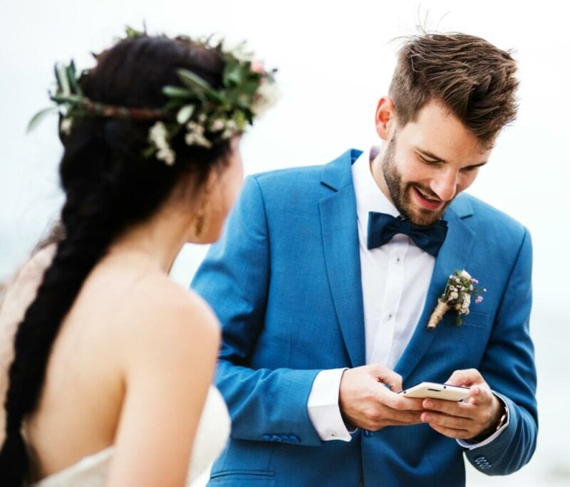 Groom and bride