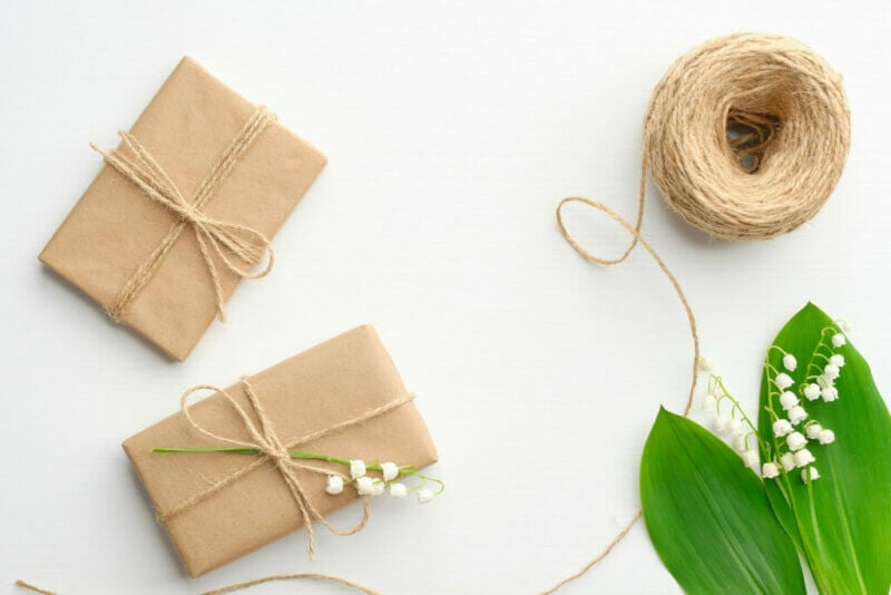 Gift with lily of the valley