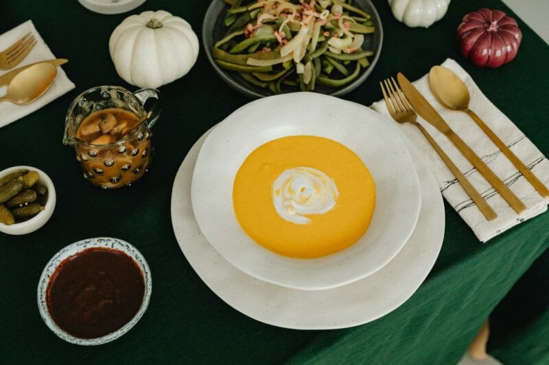 Velouté de couleur orangée