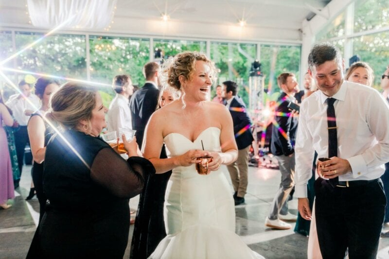 Laughing bride