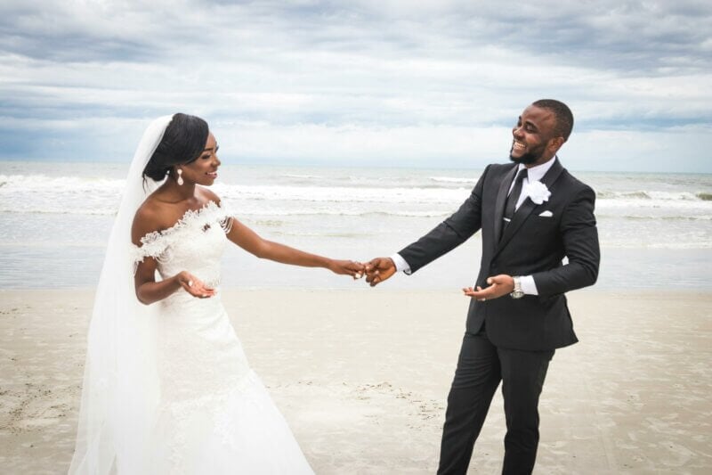 Married couple on a beach