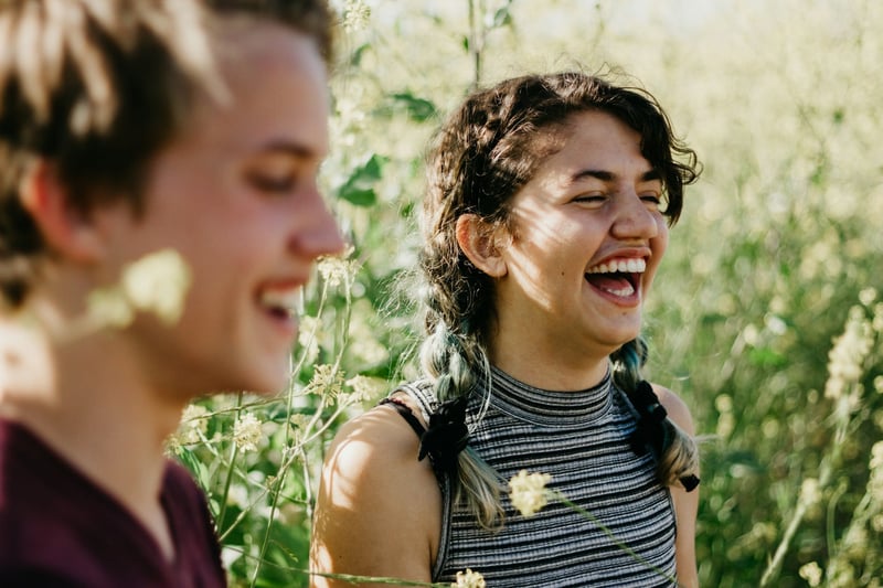 Friends laughing