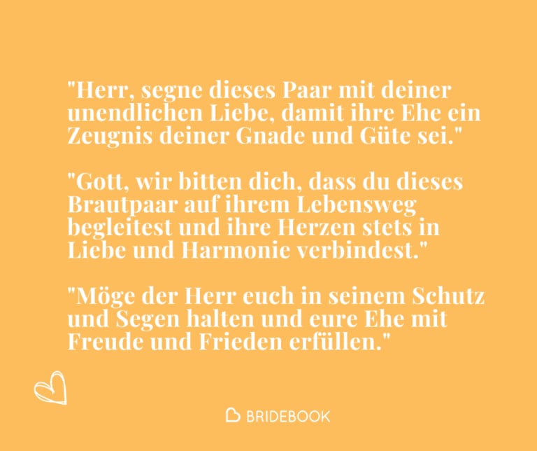 Beispieltexte für kreative Gebete und Segenssprüche zur Hochzeit
