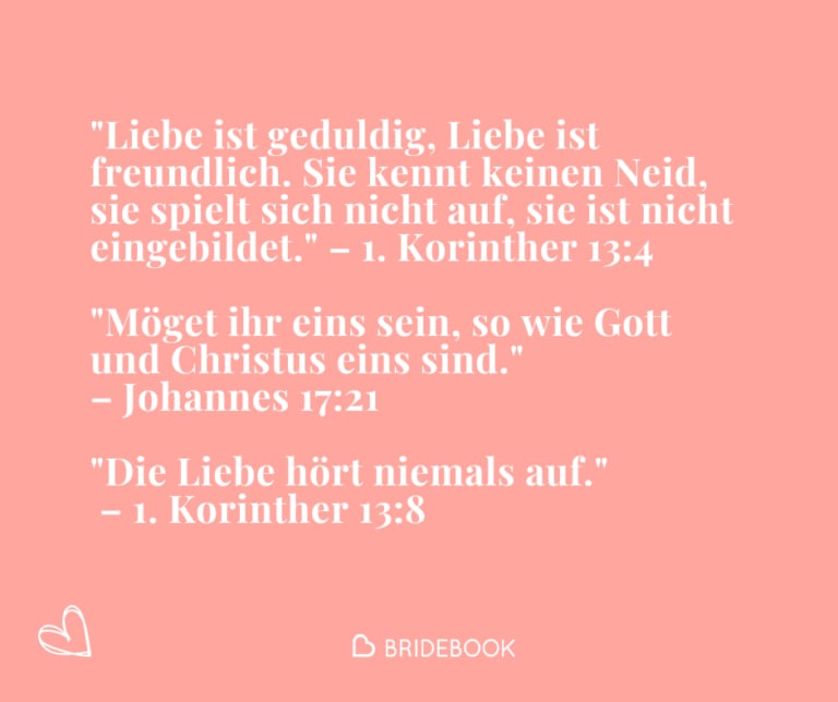 Beispieltexte für spirituelle Zitate aus heiligen Schriften zur Hochzeit