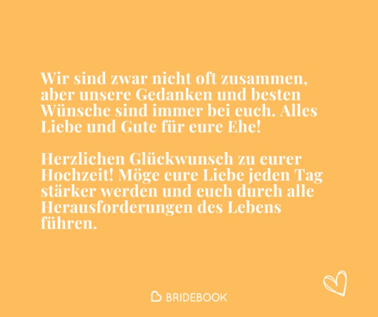 Beispieltexte für Hochzeitssprüche von entfernten Verwandten ins Gästebuch