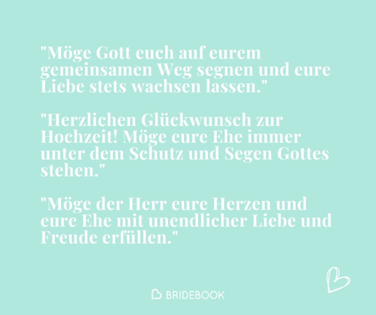 Beispieltexte für klassische spirituelle Glückwünsche zur Hochzeit