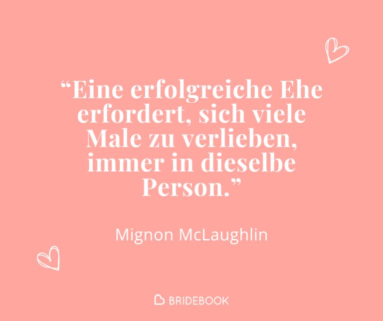 Zitatkarte mit romantischem Hochzeitsspruch von Mignon McLaughlin fürs Gästebuch