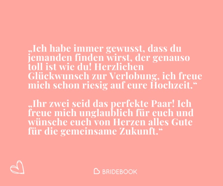 Beispiele für Glückwünsche zur Verlobung von Geschwistern