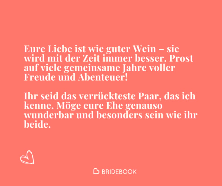 Beispieltexte für Hochzeitssprüche von Freunden ins Gästebuch