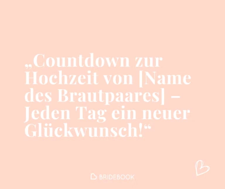 Idee für einen Glückwunschtext zur Hochzeit auf einer Blog-Seite