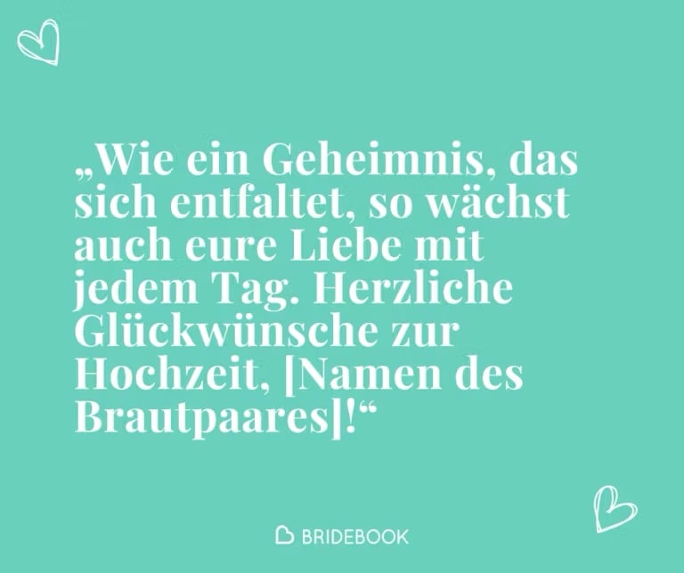 Beispieltext für eine interaktive Hochzeitskarte mit verstecktem Liebesgedicht