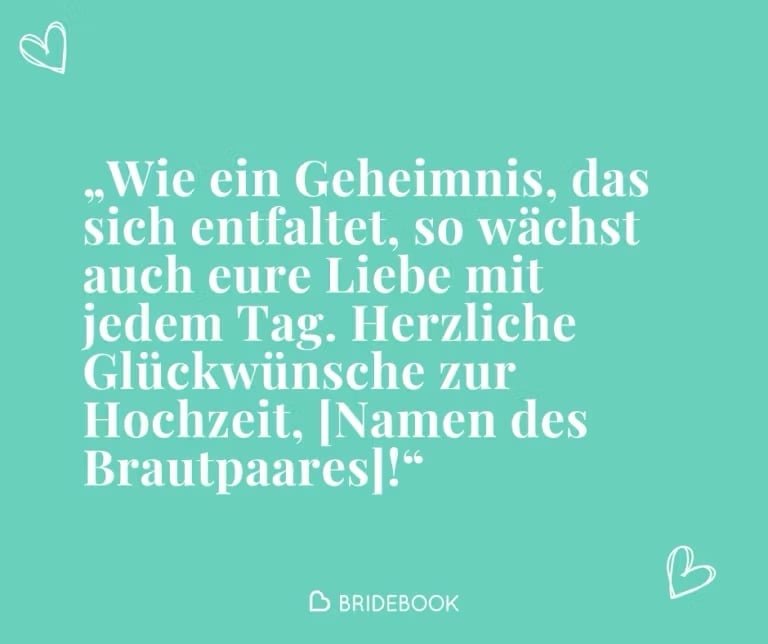Beispieltext für eine interaktive Hochzeitskarte mit verstecktem Liebesgedicht
