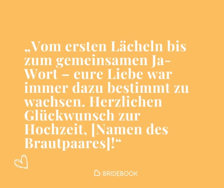 Idee für einen Glückwunschtext zur Hochzeit in einer Fotocollage