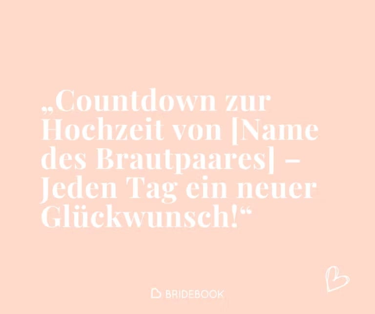 Idee für einen Glückwunschtext zur Hochzeit auf einer Blog-Seite