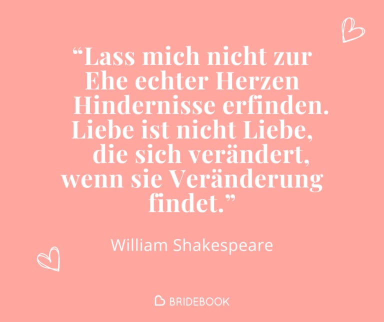 Zitatkarte mit Sonett-Auszug von William Shakespeare über beständige, wahre Liebe