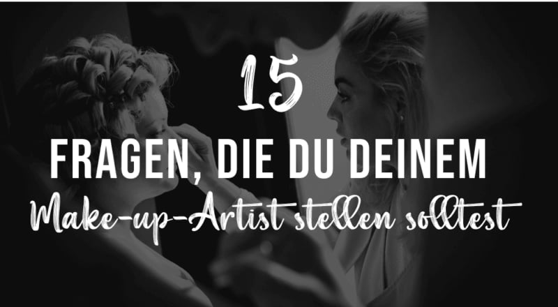 Braut mit Hochsteckfrisur beim Make-up-Termin mit ihrem Make-up-Artisten