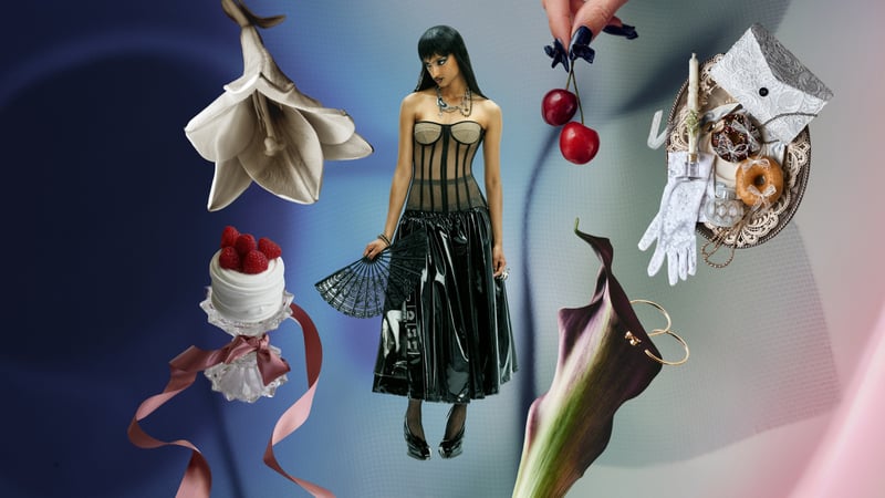 collage of wedding fashion trends