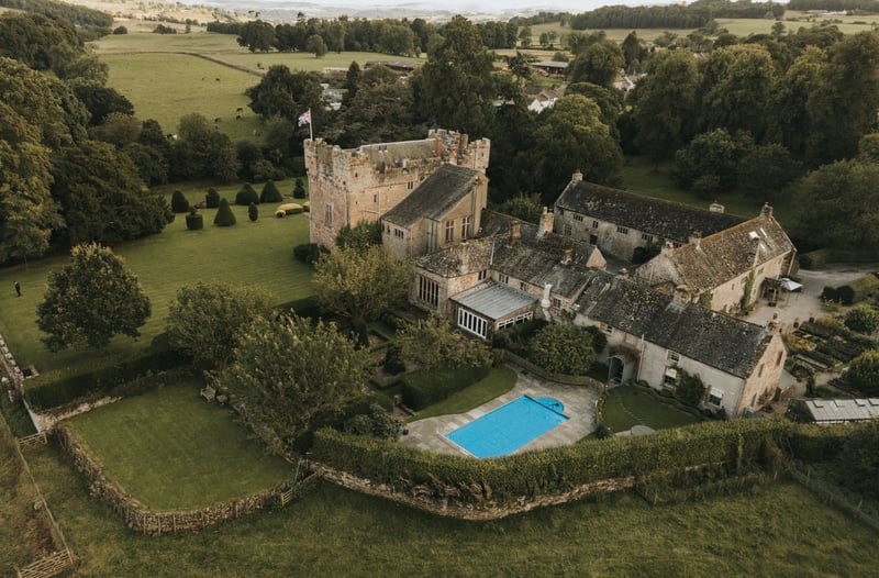 Askham Hall, a Michelin-starred wedding venue near Penrith on the edge of the Lake District, with outdoor heated pool and sauna