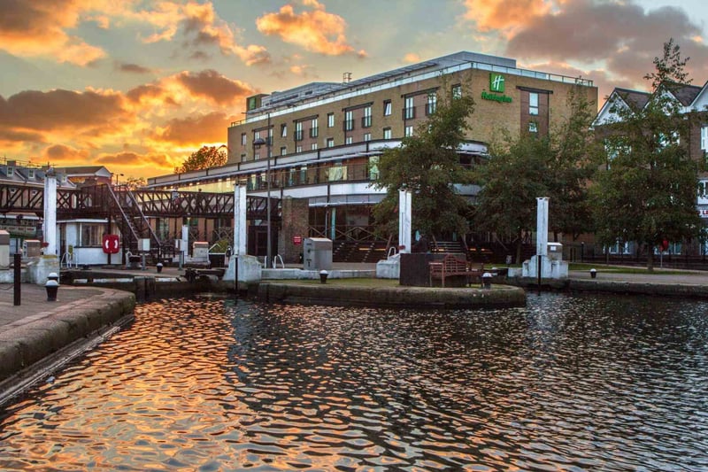 Exterior of waterfront dry hire asian wedding venue in brentford next to the water