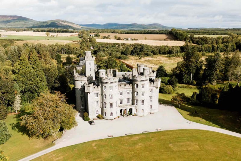 exterior of scottish castle wedding venue cluny castle
