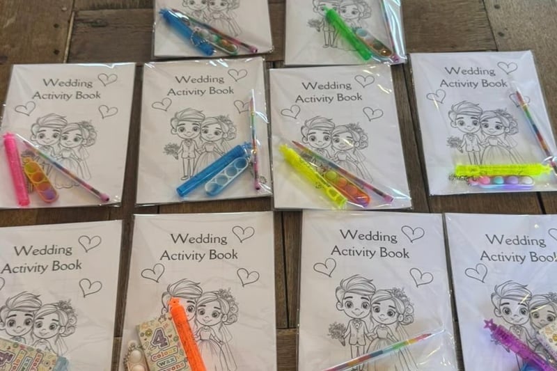 Selection of children's wedding themed activity packs
