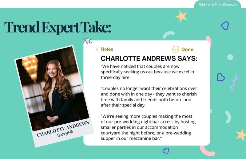 Wedding trend expert Charlotte Andrews from Bunny Hill