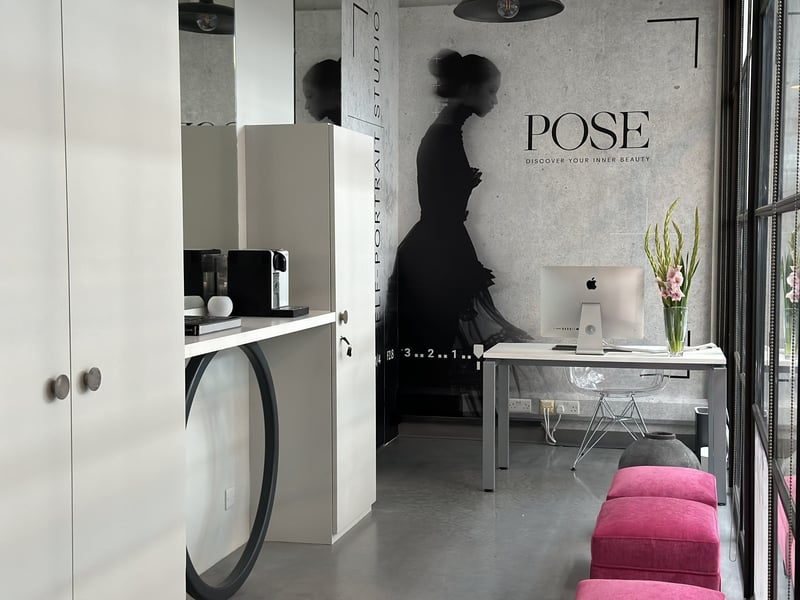the entrance to a photo studio in London