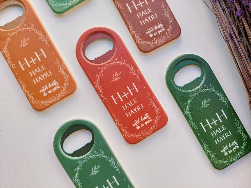 magnetic bottle openers in different colours.