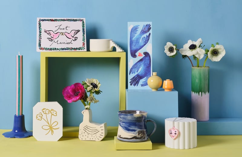 a selection of wedding gift ideas from Not Just a Shop
