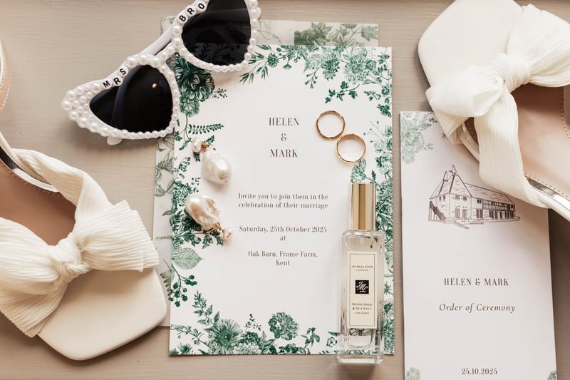 STationery flatlay with white heart shaped sunglasses