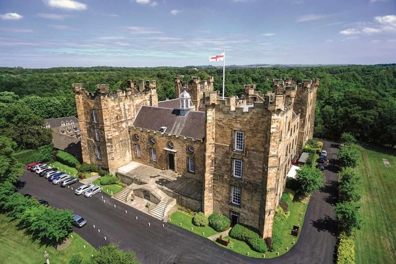 Lumley Castle wedding venue on a bright summer day