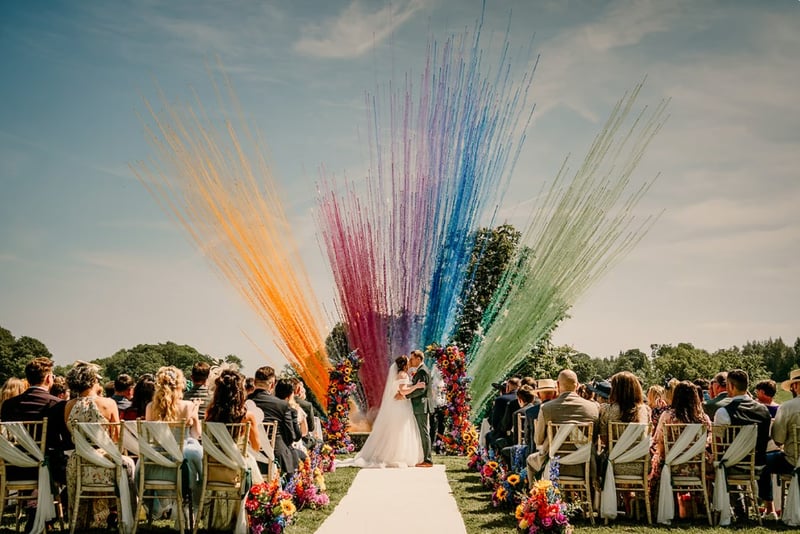 an outdoor wedding ceremony at the coniston hotel country estate and spa