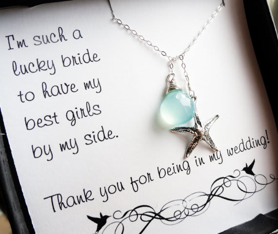 Bridebook.co.uk- bridesmaids thank you note and gift