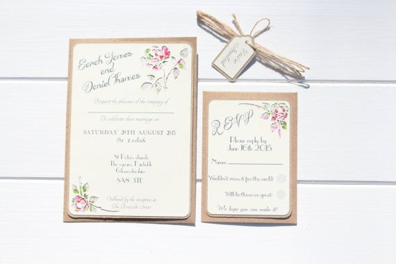 Bridebook.co.uk- rustic wedding invitations tied with twine