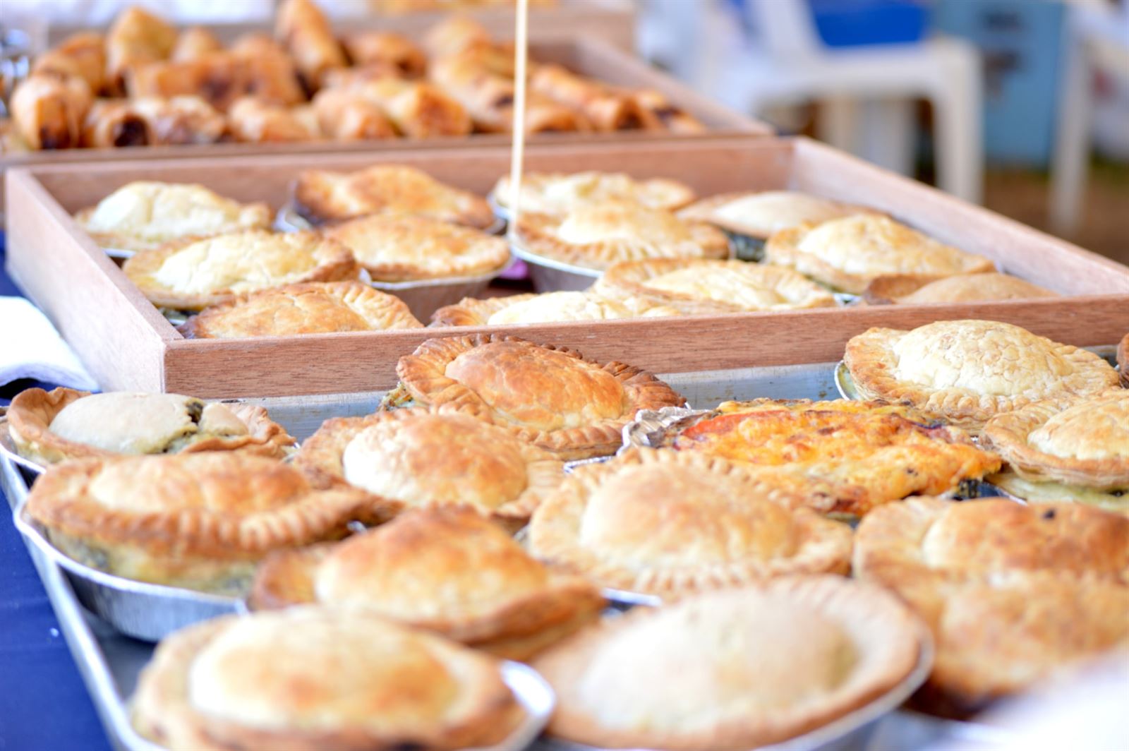 Pie station offering delicious pies at wedding