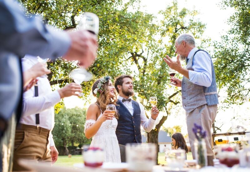 Father of the bride giving his speech