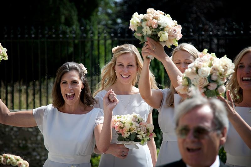 Bridebook.co.uk- bridesmaids cheering