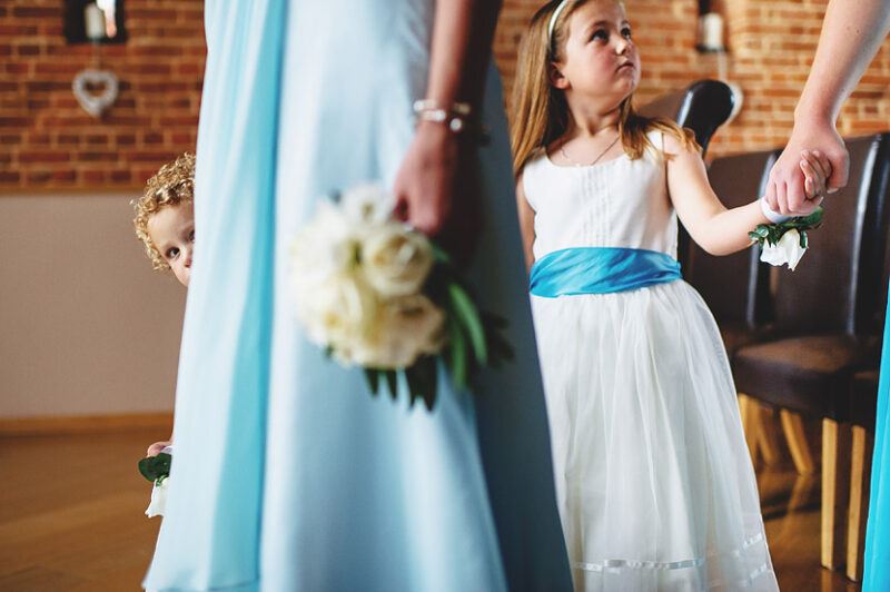 flower girl and bridesmaid