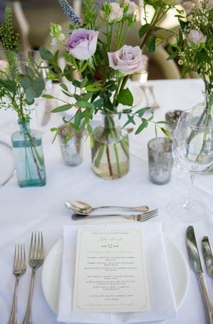 Bridebook.co.uk- menu placed on a plate